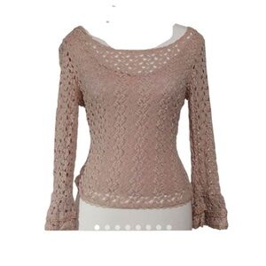 Free People size small petite Elegant Lace Knit Sweater $59